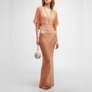 Norma Kamali Semi Sheer Obie Gown